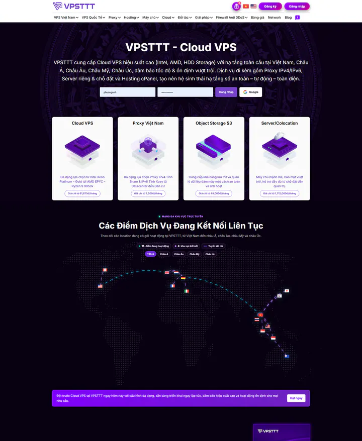 VPSTTT - Dịch vụ Hosting / VPS / Máy chủ